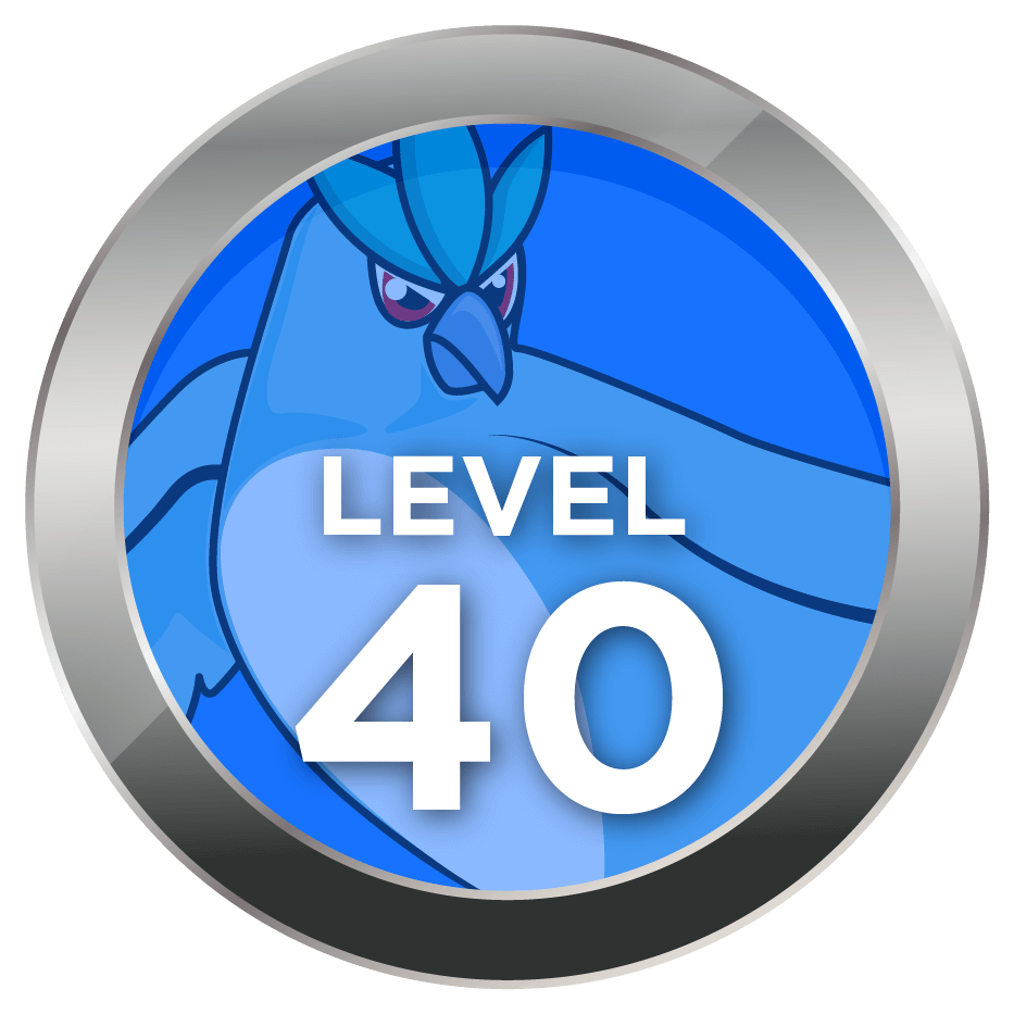 Level 40, Team Mystic, 3.7k Slaking, 2.7k Zamazenta